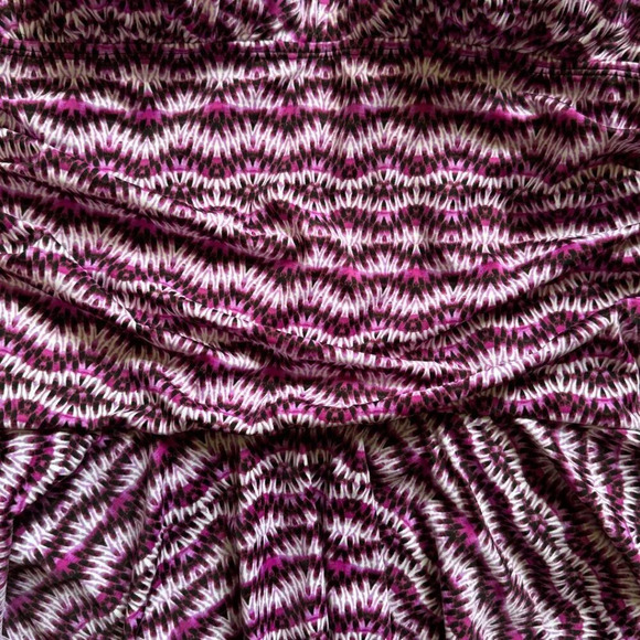 SWIM SOLUTIONS Spring Play Tummy Control Skater Swim Dress Purple 18W Plus - Picture 4 of 6